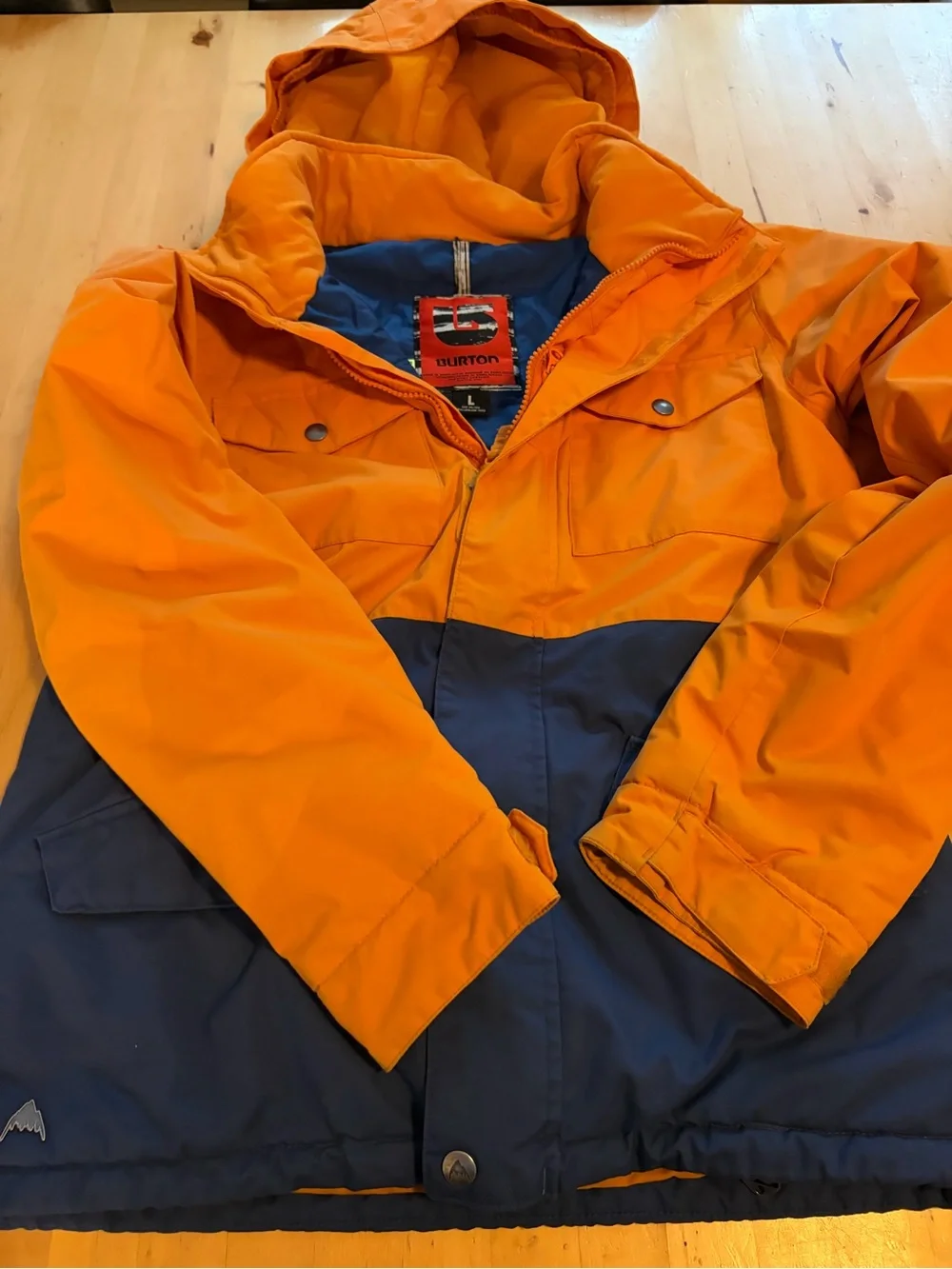 Burton Orange and Navy Hooded Jacket